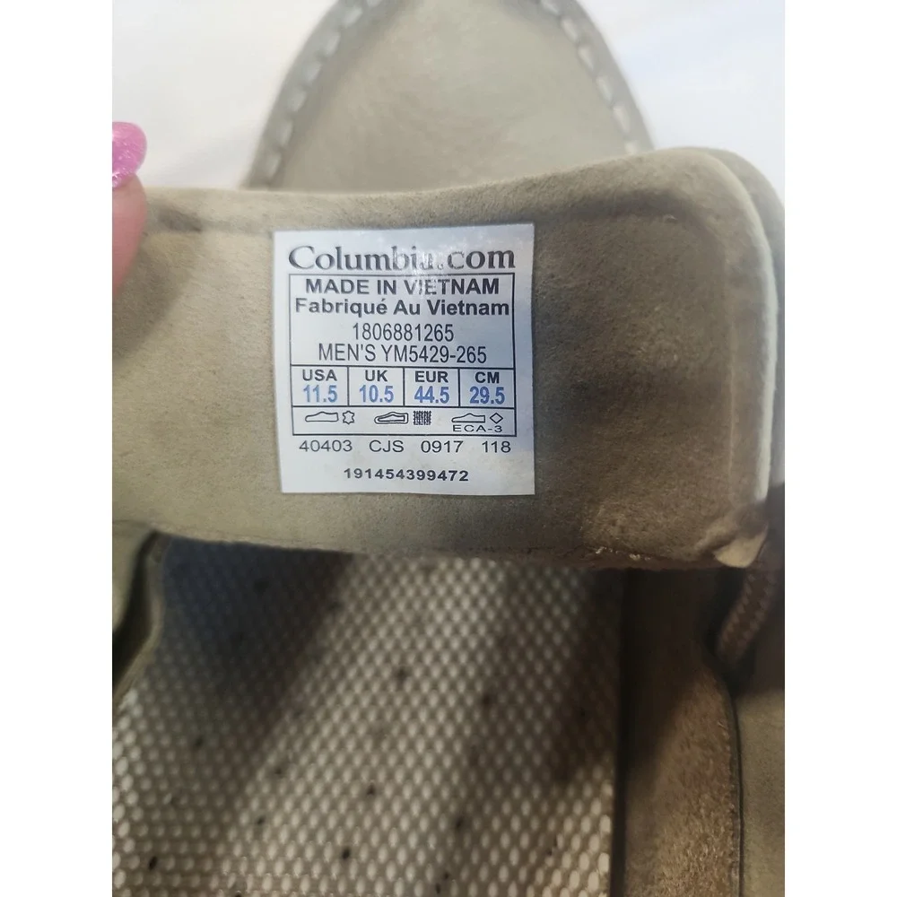 Columbia Omni Grip Men's Boat Shoes Taupe Size 11.5